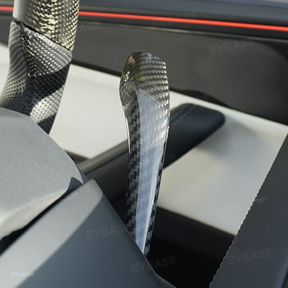 Model Y Juniper Carbon Fiber Turn Signal Stalk Trim Covers for Tesla