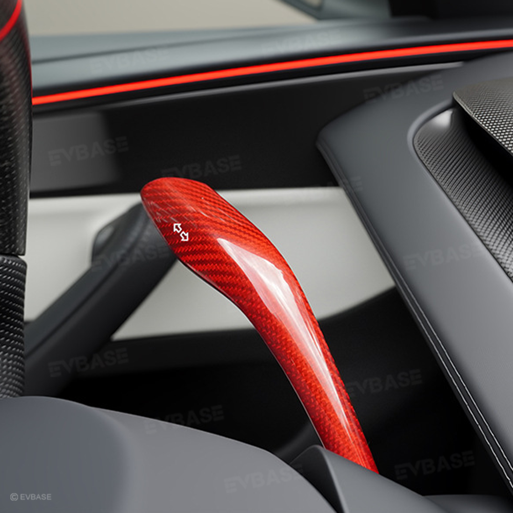 Model Y Juniper Carbon Fiber Turn Signal Stalk Trim Covers for Tesla