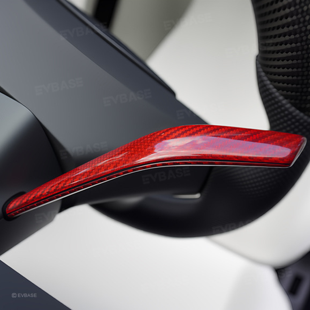 Model Y Juniper Carbon Fiber Turn Signal Stalk Trim Covers for Tesla