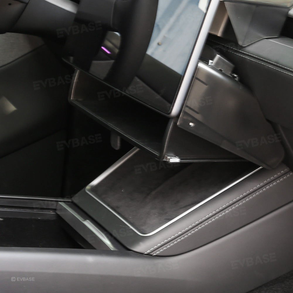 Model Y Juniper Under Screen Storage Box Hidden Foldable Magnetic Organizer Tray for Tesla