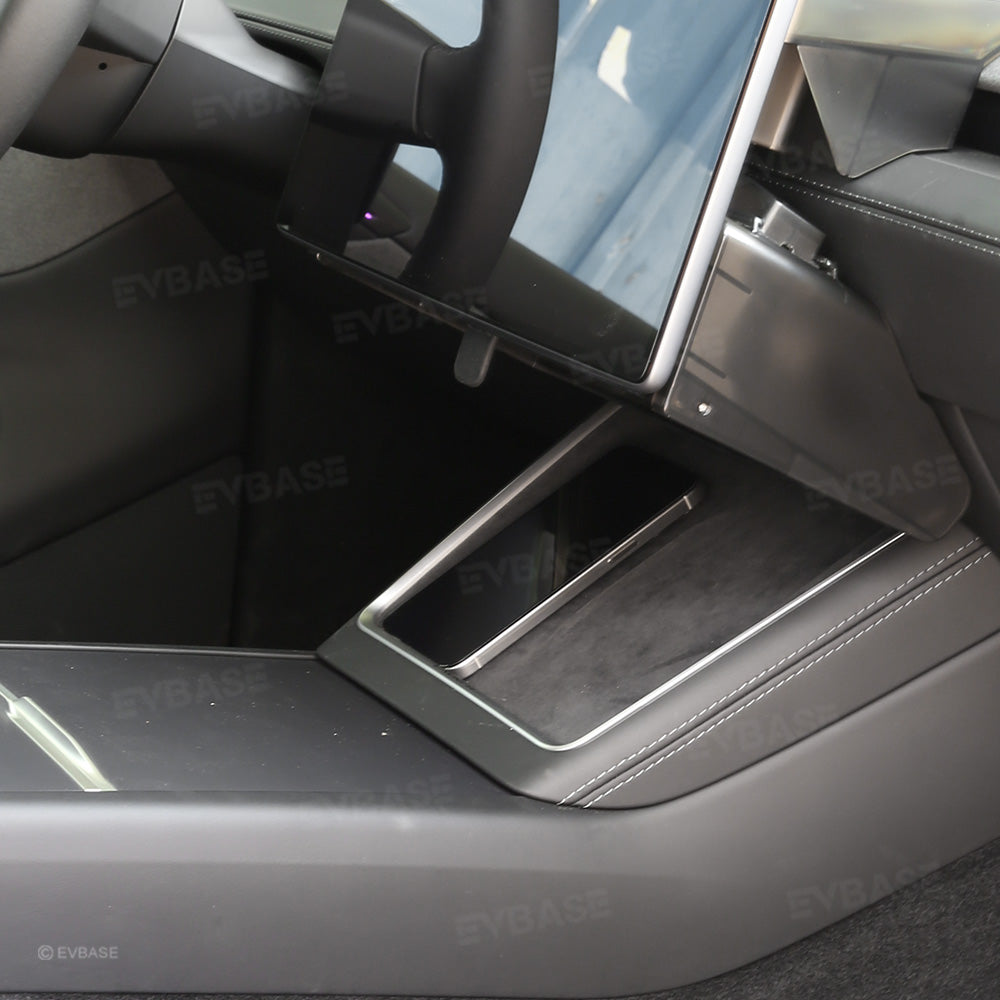 Model Y Juniper Under Screen Storage Box Hidden Foldable Magnetic Organizer Tray for Tesla