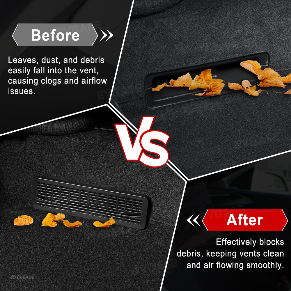 Model Y Juniper Grille Mesh Insert & Air Intake Vent Cover & Under-Seat Air Vent Cover Air Flow Outlet Protector