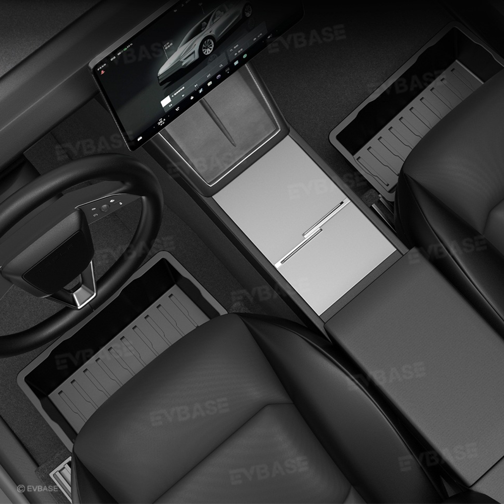 Model Y Juniper Underseat Storage Box Tesla Organizer Hidden Silicone Tray