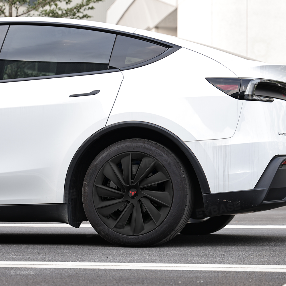 Model Y Juniper Wheel Covers 19 Inch Induction Style Matte Black Hubcaps Rim Covers for Tesla
