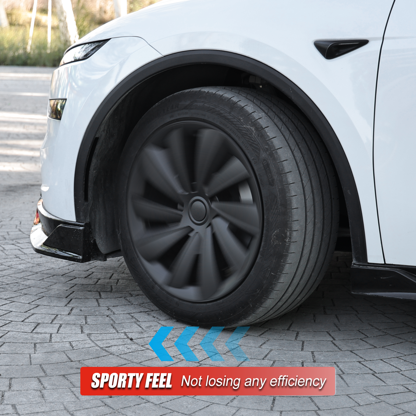 Model Y Juniper Wheel Covers 19 Inch Induction Style Matte Black Hubcaps Rim Covers for Tesla
