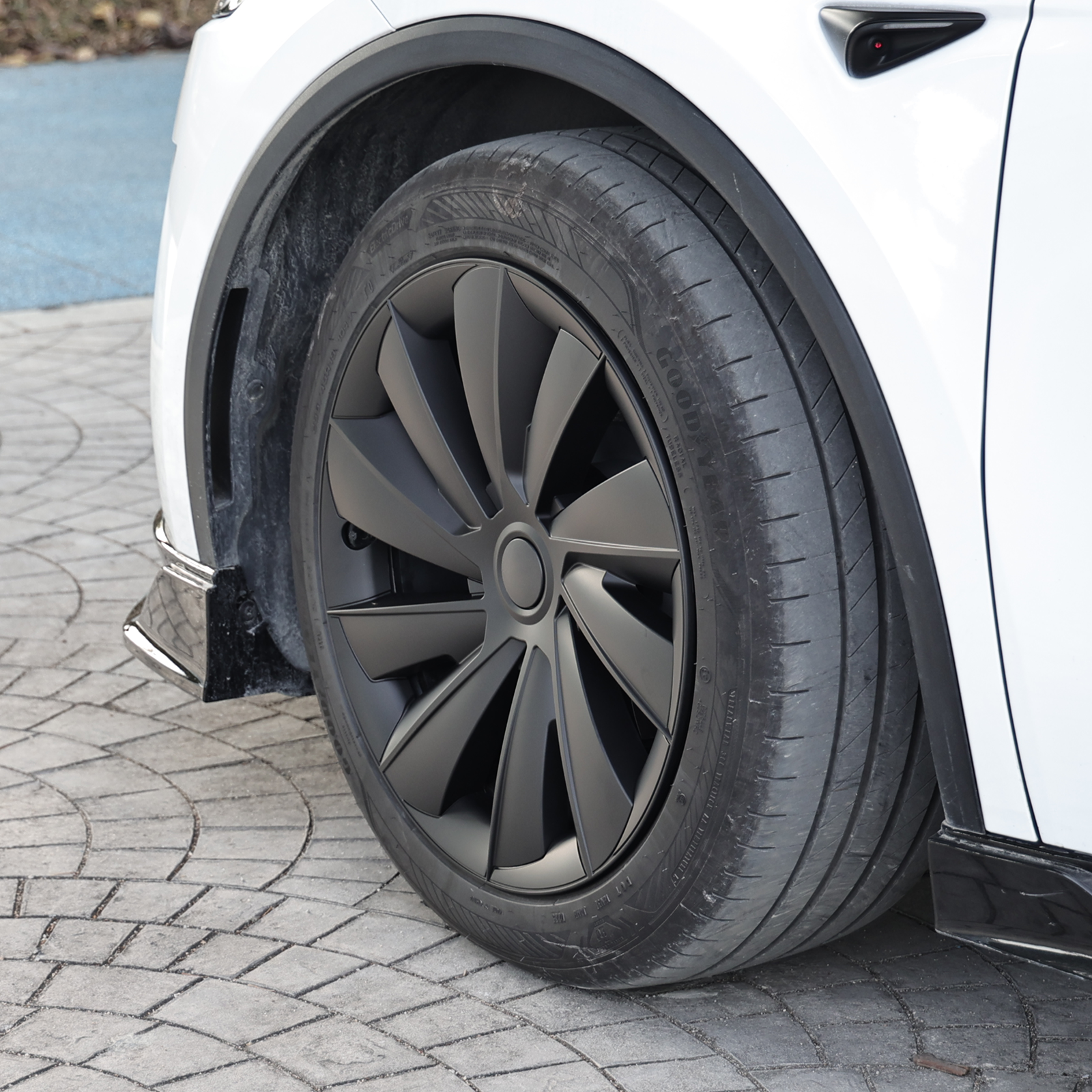 Model Y Juniper Wheel Covers 19 Inch Induction Style Matte Black Hubcaps Rim Covers for Tesla