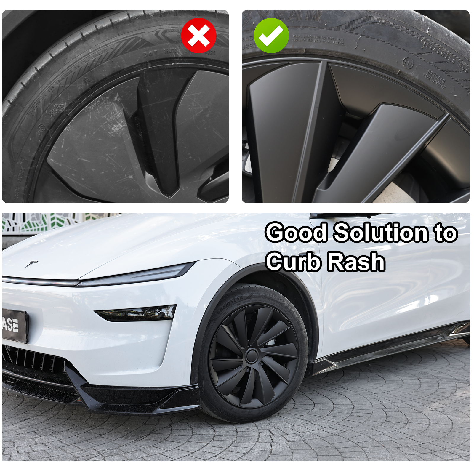 Model Y Juniper Wheel Covers 19 Inch Induction Style Matte Black Hubcaps Rim Covers for Tesla