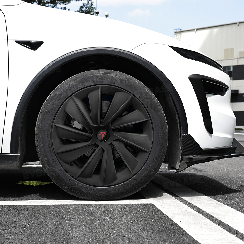 Model Y Juniper Wheel Covers 19 Inch Induction Style Matte Black Hubcaps Rim Covers for Tesla