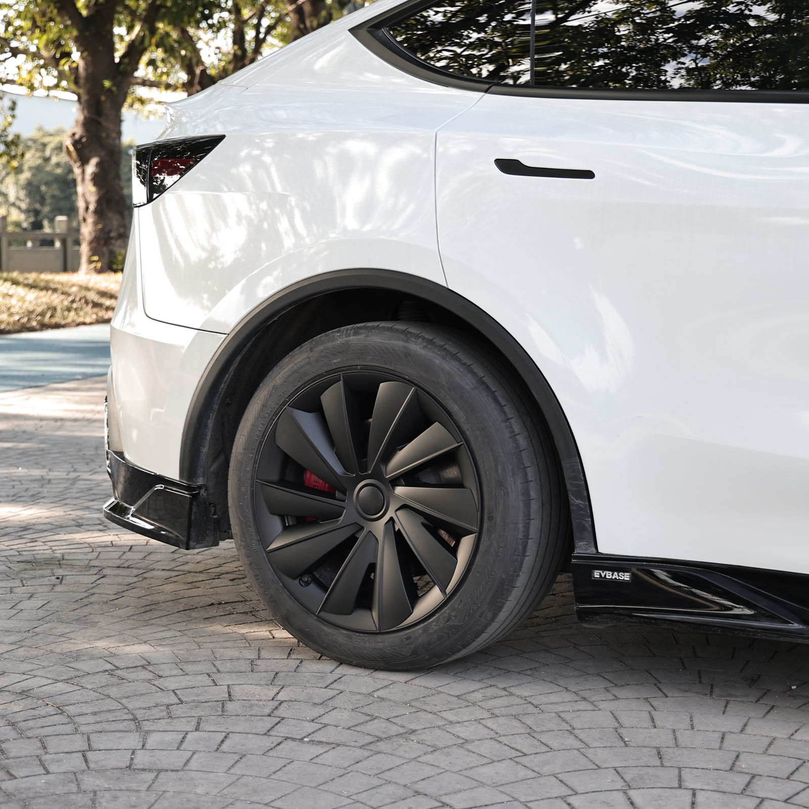 Model Y Juniper Wheel Covers 19 Inch Induction Style Matte Black Hubcaps Rim Covers for Tesla