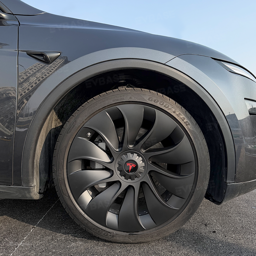 Model Y Juniper Wheel Covers 20" Helix 2.0 Wheels Überturbine Style Matte Hubcaps