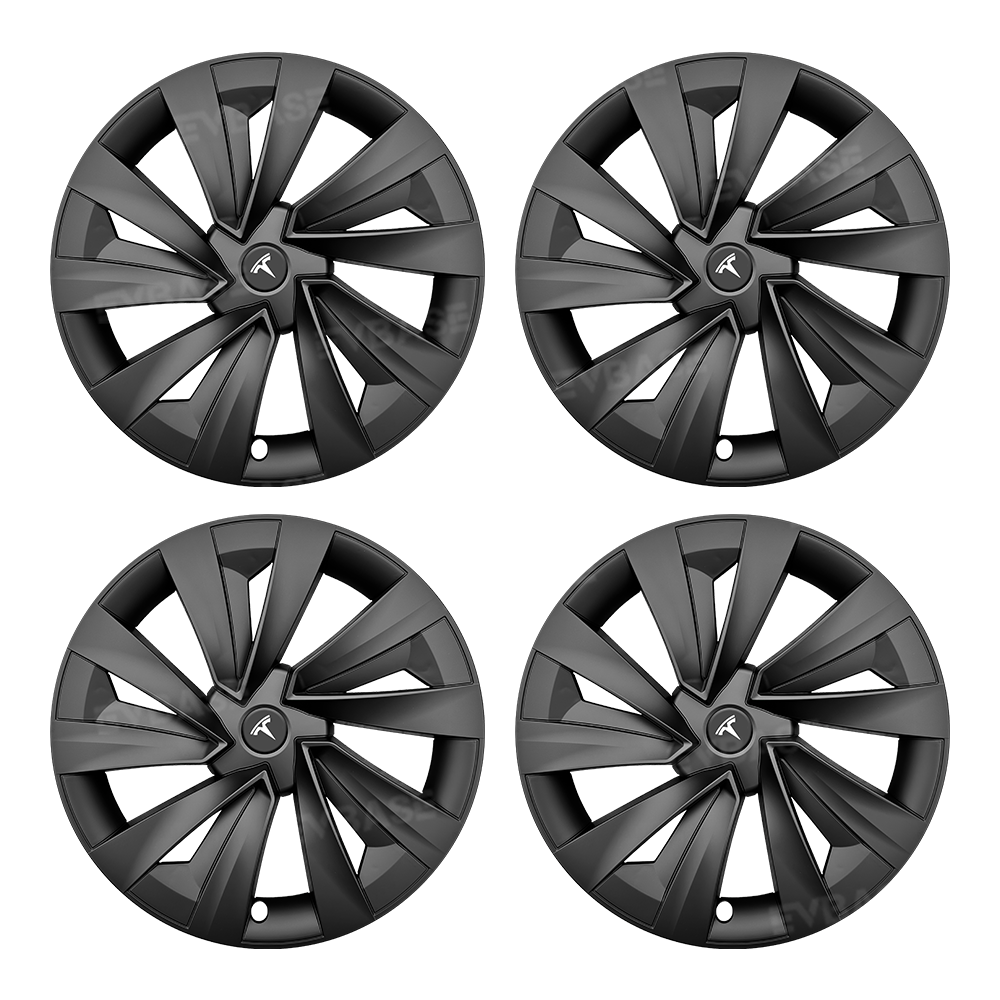 Model Y Juniper 19 Inch Wheel Covers for Tesla Crossflow Wheel Spiral Style Aero Hub Caps 4PCS-BF 30% OFF
