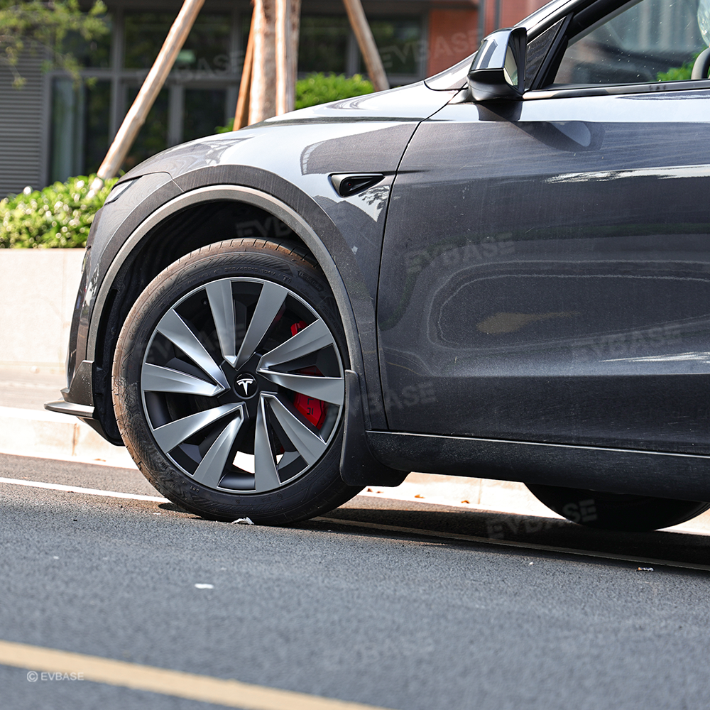 Model Y Juniper 19 Inch Wheel Covers for Tesla Crossflow Wheel Spiral Style Aero Hub Caps 4PCS-BF 30% OFF