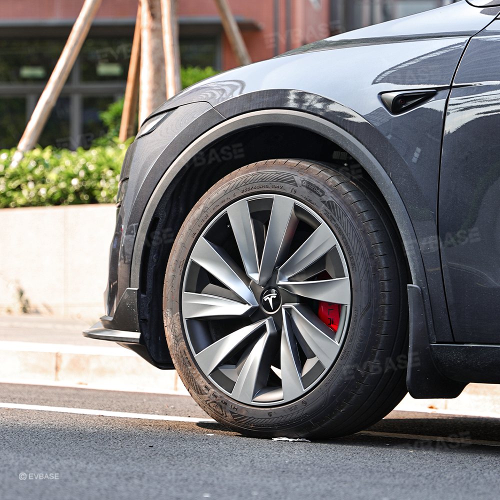 Model Y Juniper 19 Inch Wheel Covers for Tesla Crossflow Wheel Spiral Style Aero Hub Caps 4PCS-BF 30% OFF