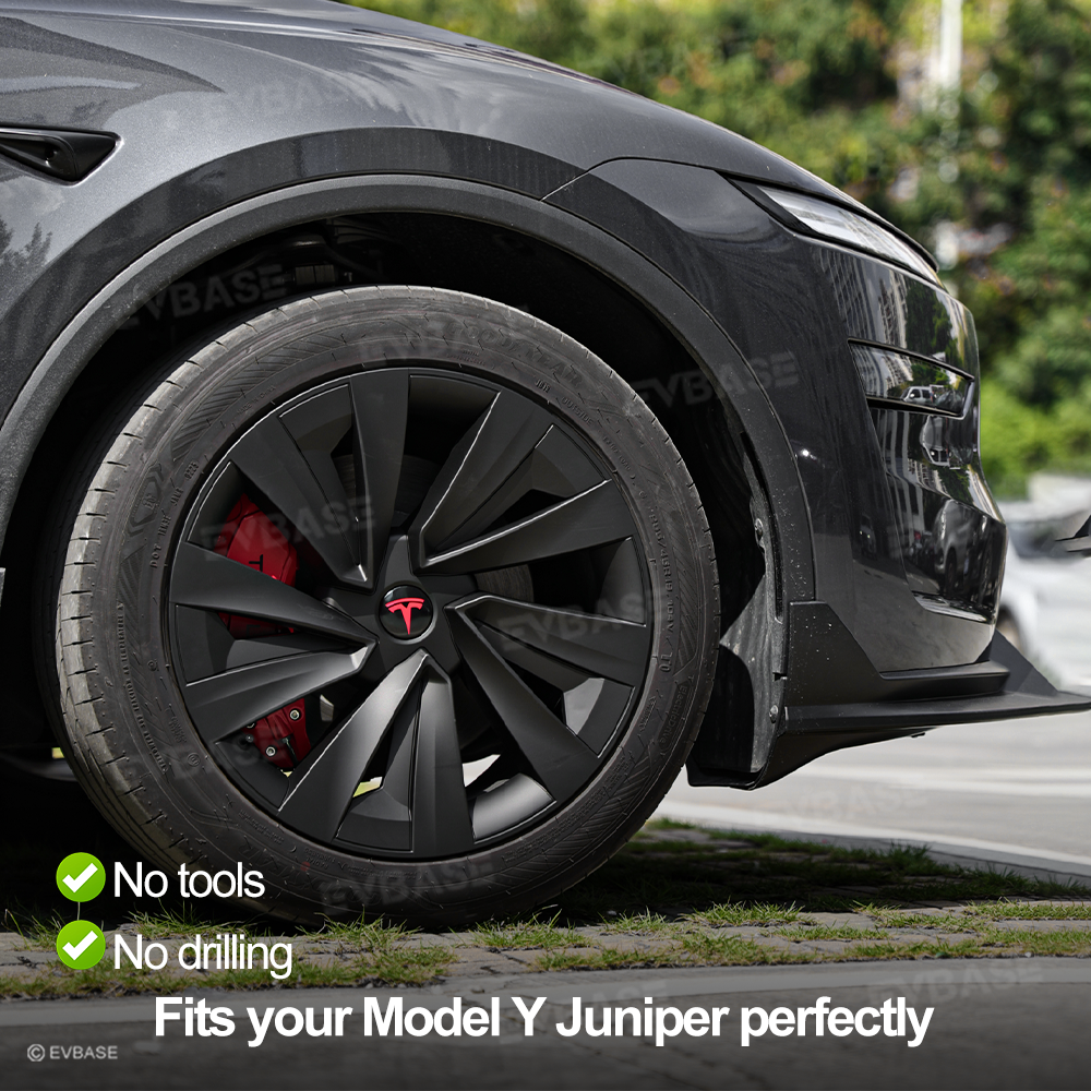 Model Y Juniper Wheel Covers for 19 Inch Tesla Wheel Spiral Style Aero Tesla Hub Caps 4PCS