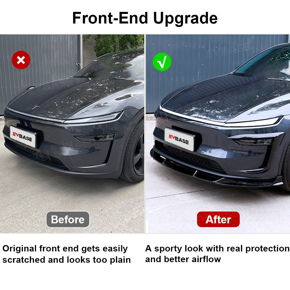 Model Y Juniper Front Lip ABS Bumper Lip Splitter with Fang-Style for Tesla