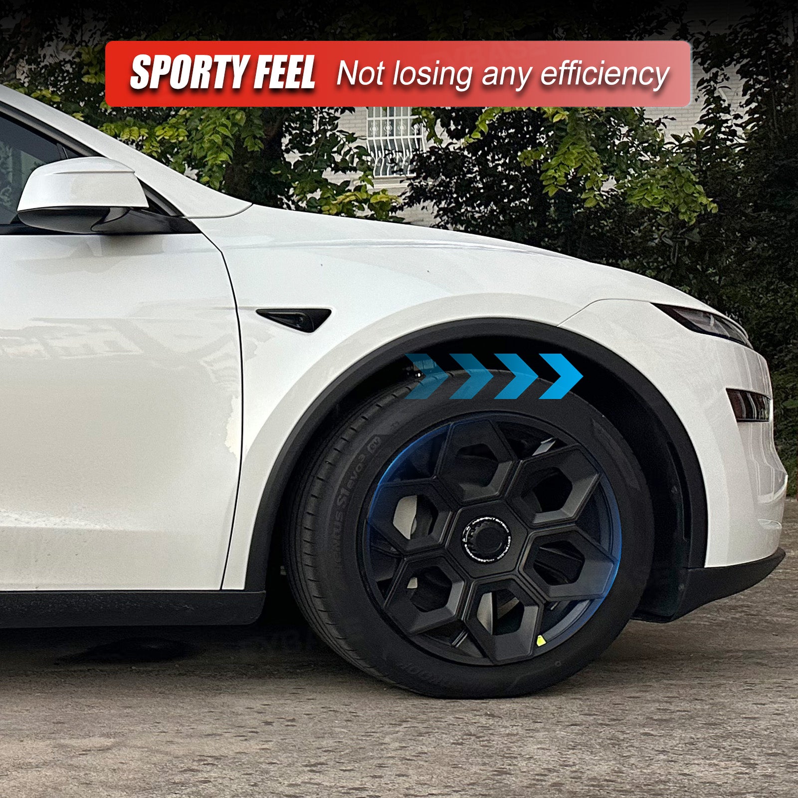 Model Y/ Y Juniper Wheel Covers 19 Inch Hex Wedge Hubcaps Honeycomb Wheels Style for Tesla