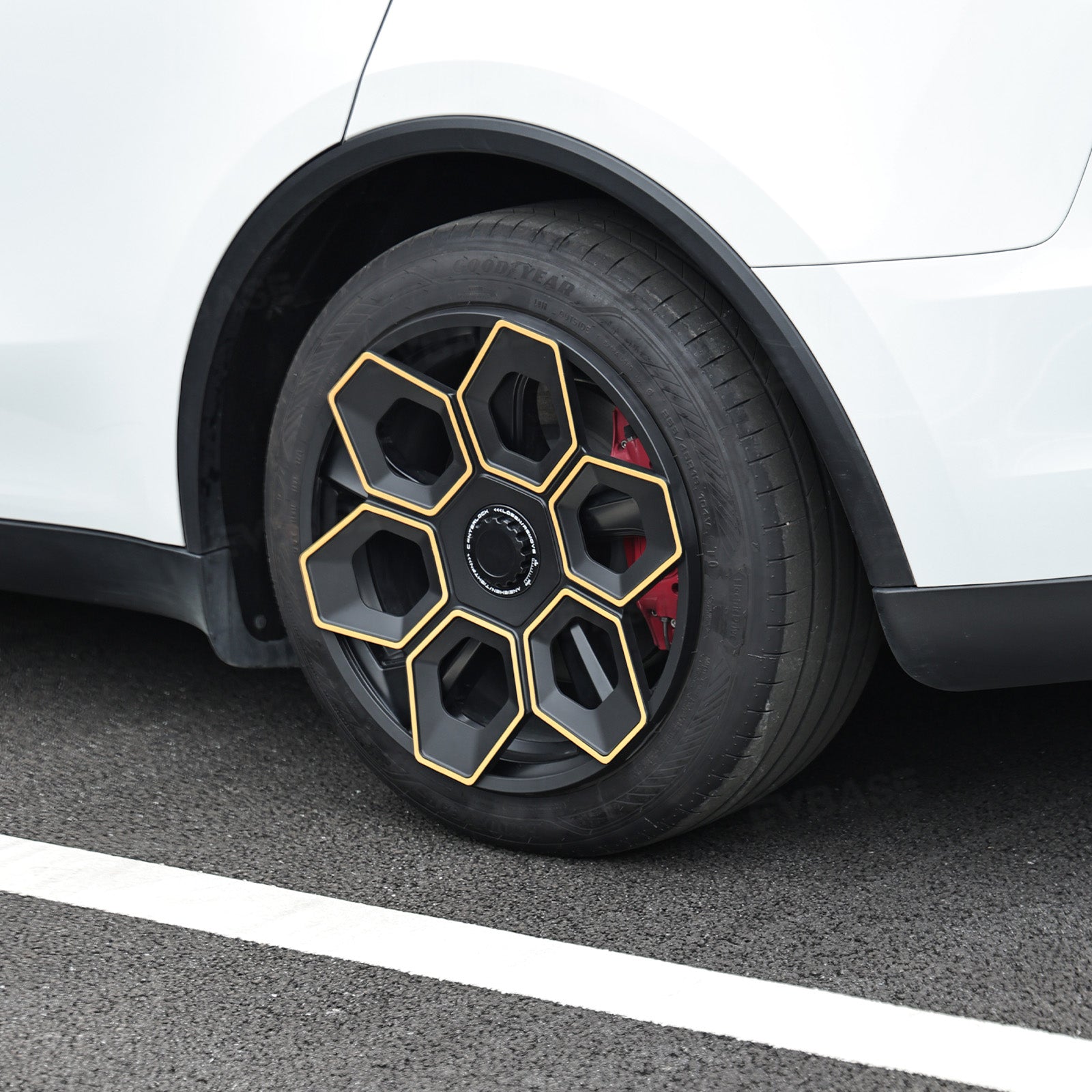 Model Y/ Y Juniper Wheel Covers 19 Inch Hex Wedge Hubcaps Honeycomb Wheels Style for Tesla