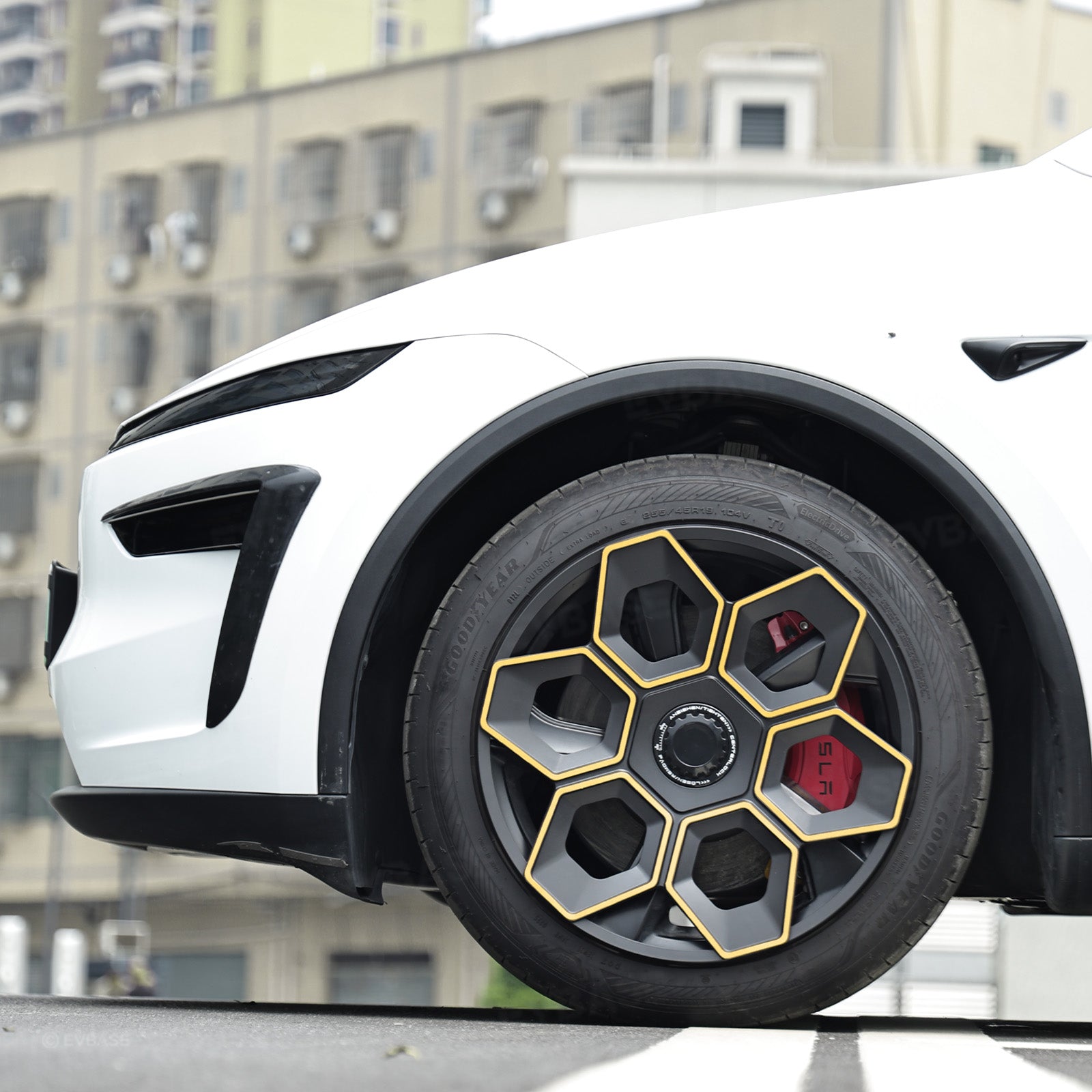 Model Y/ Y Juniper Wheel Covers 19 Inch Hex Wedge Hubcaps Honeycomb Wheels Style for Tesla