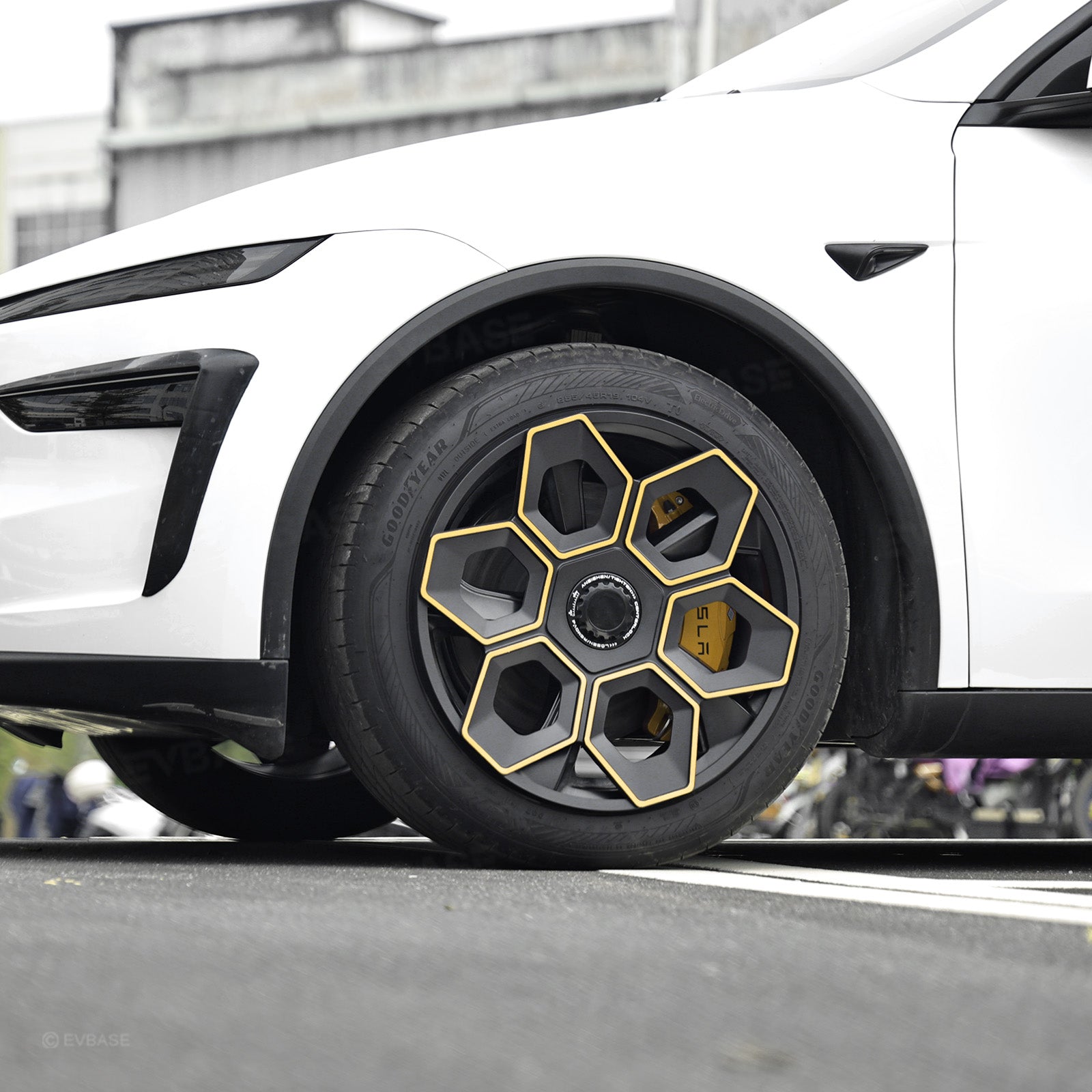 Model Y/ Y Juniper Wheel Covers 19 Inch Hex Wedge Hubcaps Honeycomb Wheels Style for Tesla
