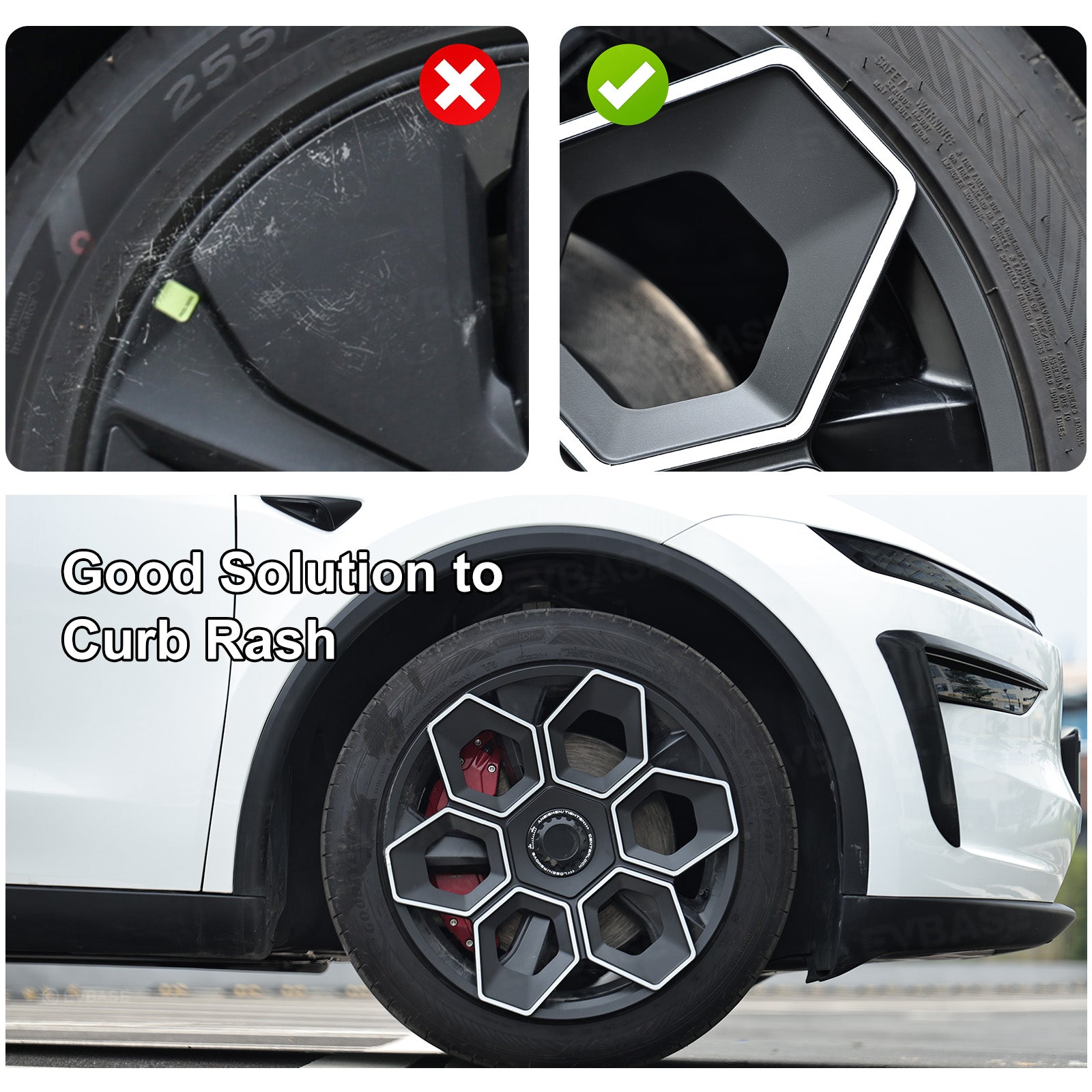 Model Y/ Y Juniper Wheel Covers 19 Inch Hex Wedge Hubcaps Honeycomb Wheels Style for Tesla
