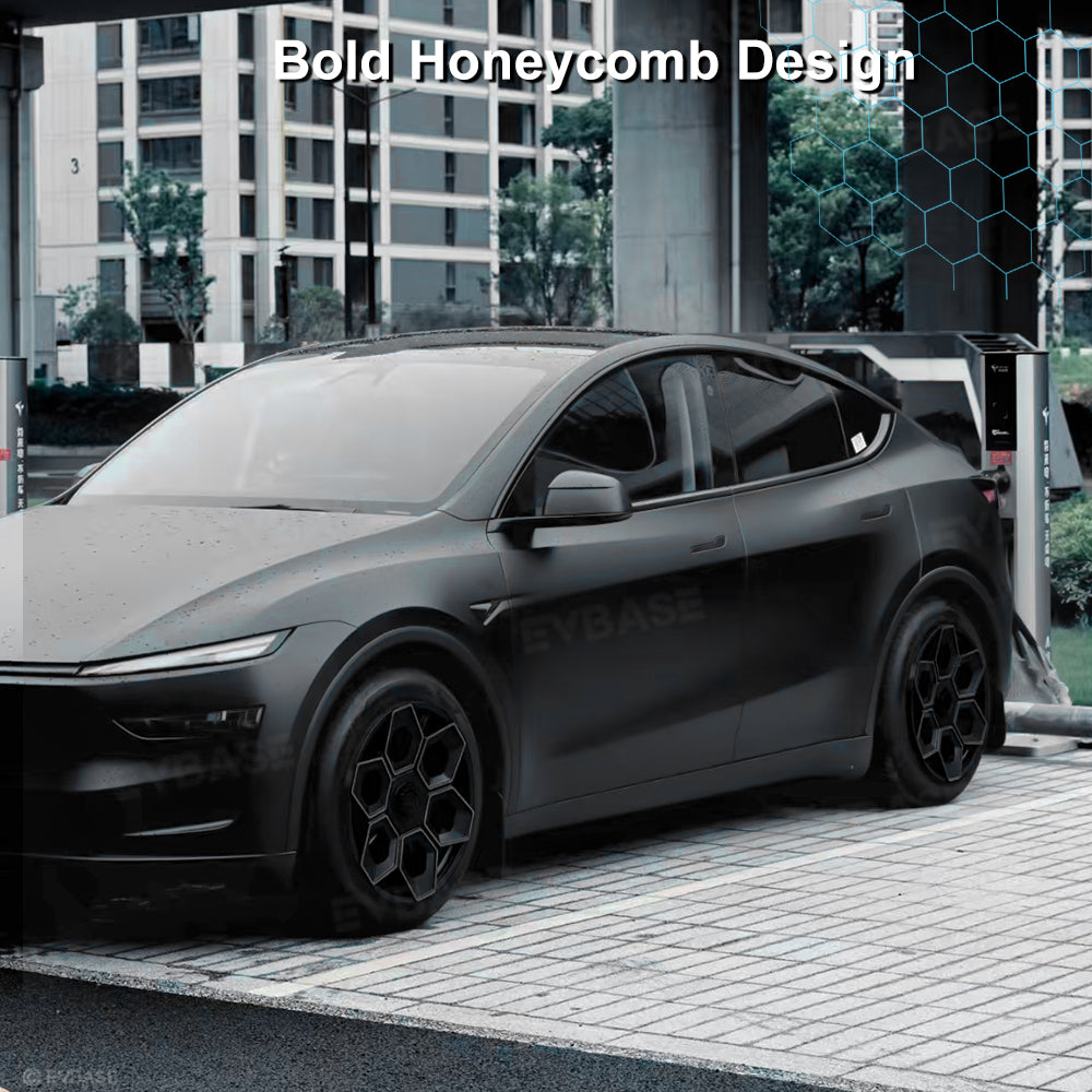 Model Y/ Y Juniper Wheel Covers 19 Inch Hex Wedge Hubcaps Honeycomb Wheels Style for Tesla