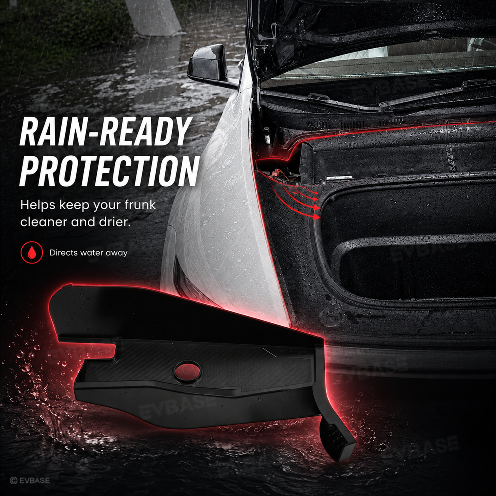 Model Y Juniper/ 3 Highland Frunk Guard All-Weather ABS Full Coverage Water Diversion Cover for Tesla