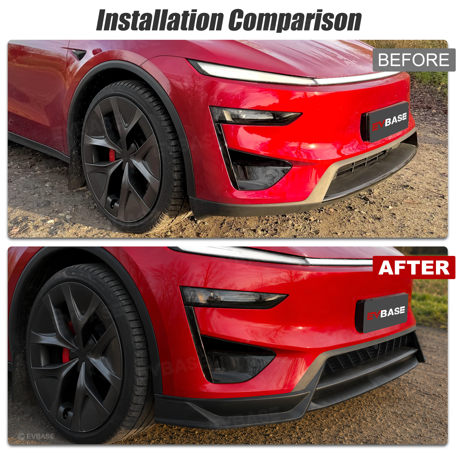 Model Y Juniper Performance Front Lip Aero Sporty Style Front Bumper Lip Splitter