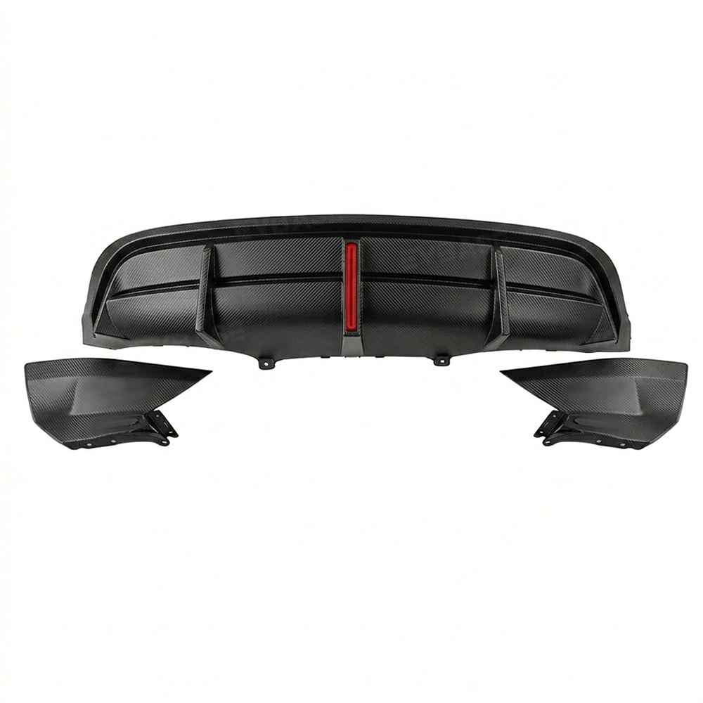 Model Y Rear Diffuser ABS Rear Bumper Lip with LED Brake Light-No Wire Cutting Required