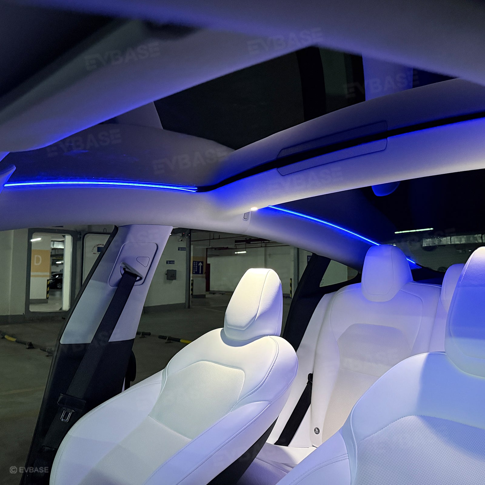 Model Y/ Y Juniper & Model 3/ 3 Highland Roof Ambient Lighting Sunroof Streamer Lights with Smart APP Control