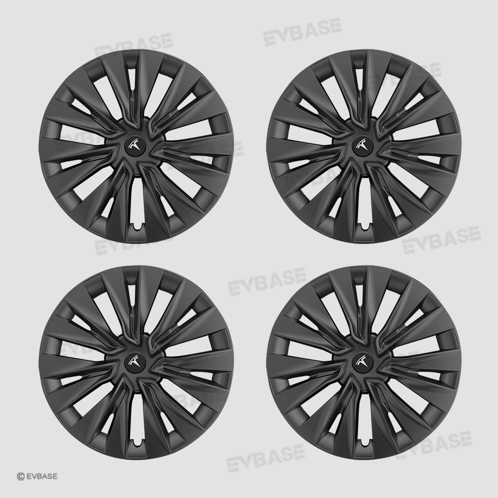 Model Y Hubcaps Turbine Style Full Wrapped Wheel Coves for 19" Factory Tesla Wheel 4PCS