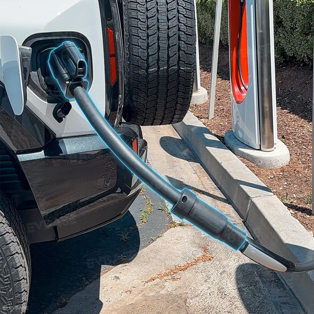 NACS to CCS1 Adapter with Extension Cable Max 250A/1000V Fast Charge CCS1 EVs at Tesla Superchargers