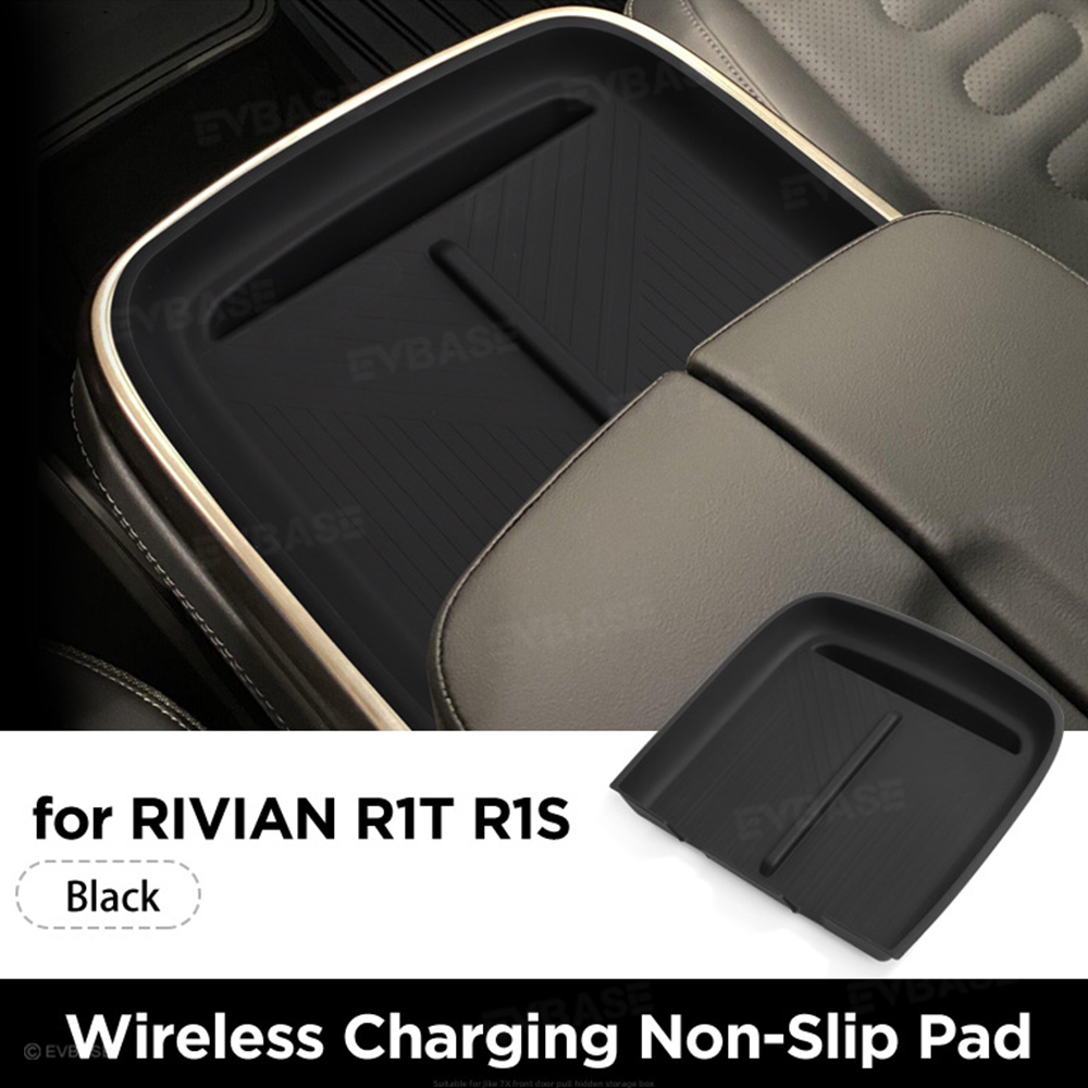Center Console Wireless Charging Pad for Rivian R1S/R1T Silicone Charger Liner