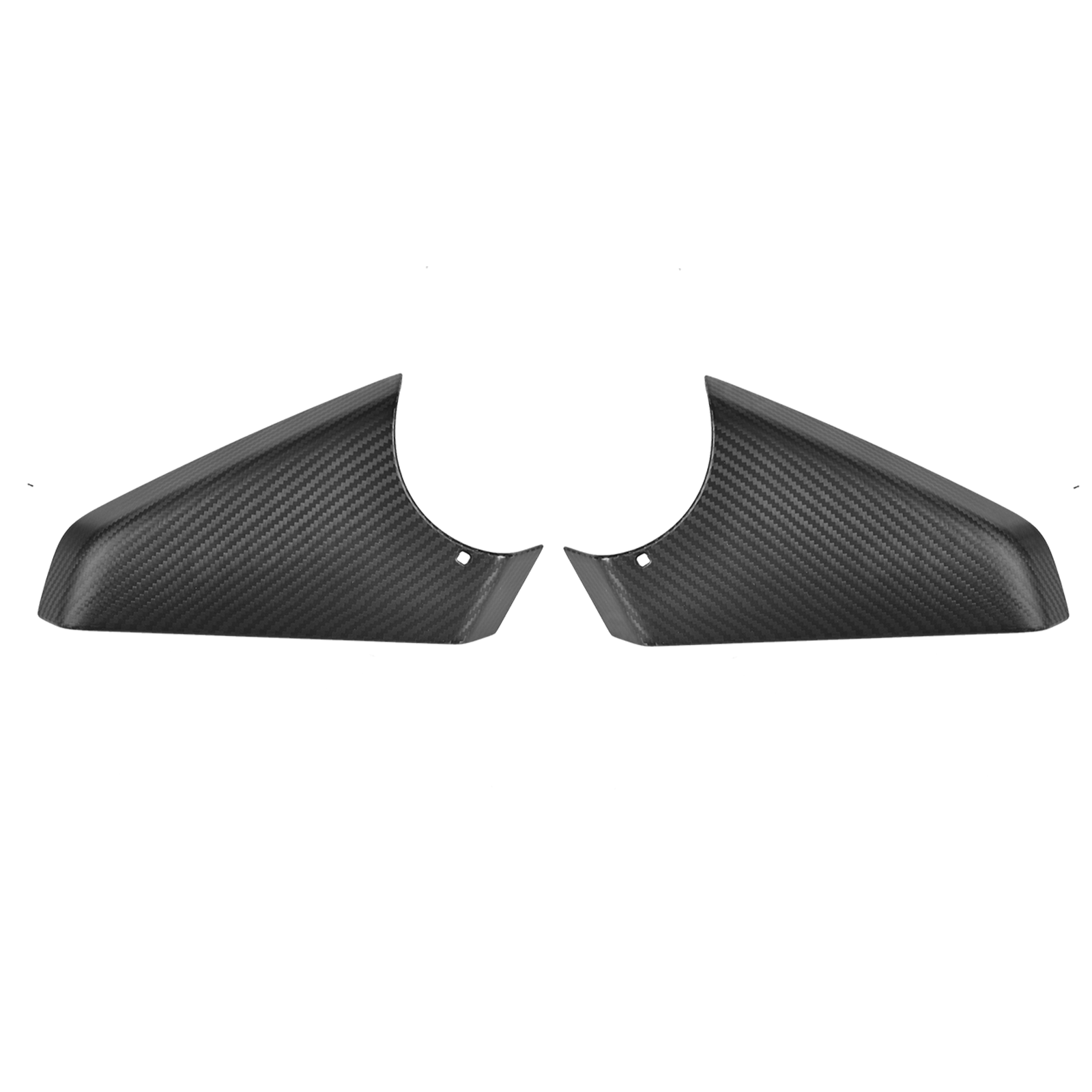 Real Carbon Fiber Side Mirror Base Cover for Cybertruck Side Rearview Mirror Bottom Cover Matte Protective Overlays (2 Pieces)
