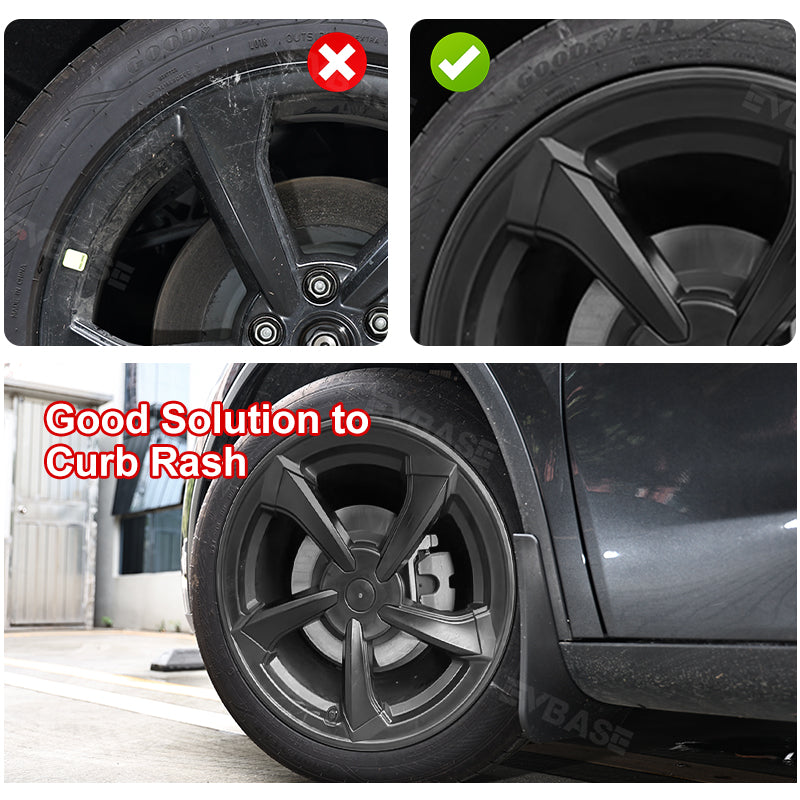 Rim Protector for Tesla Model Y Juniper 19" Crossflow Wheels Rim Case Center Hub Caps