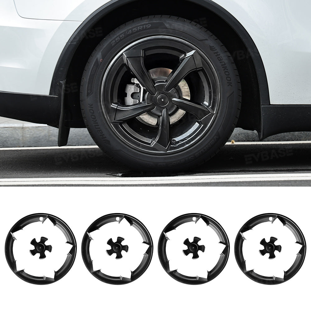 Rim Protector for Tesla Model Y Juniper 19" Crossflow Wheels Rim Case Center Hub Caps