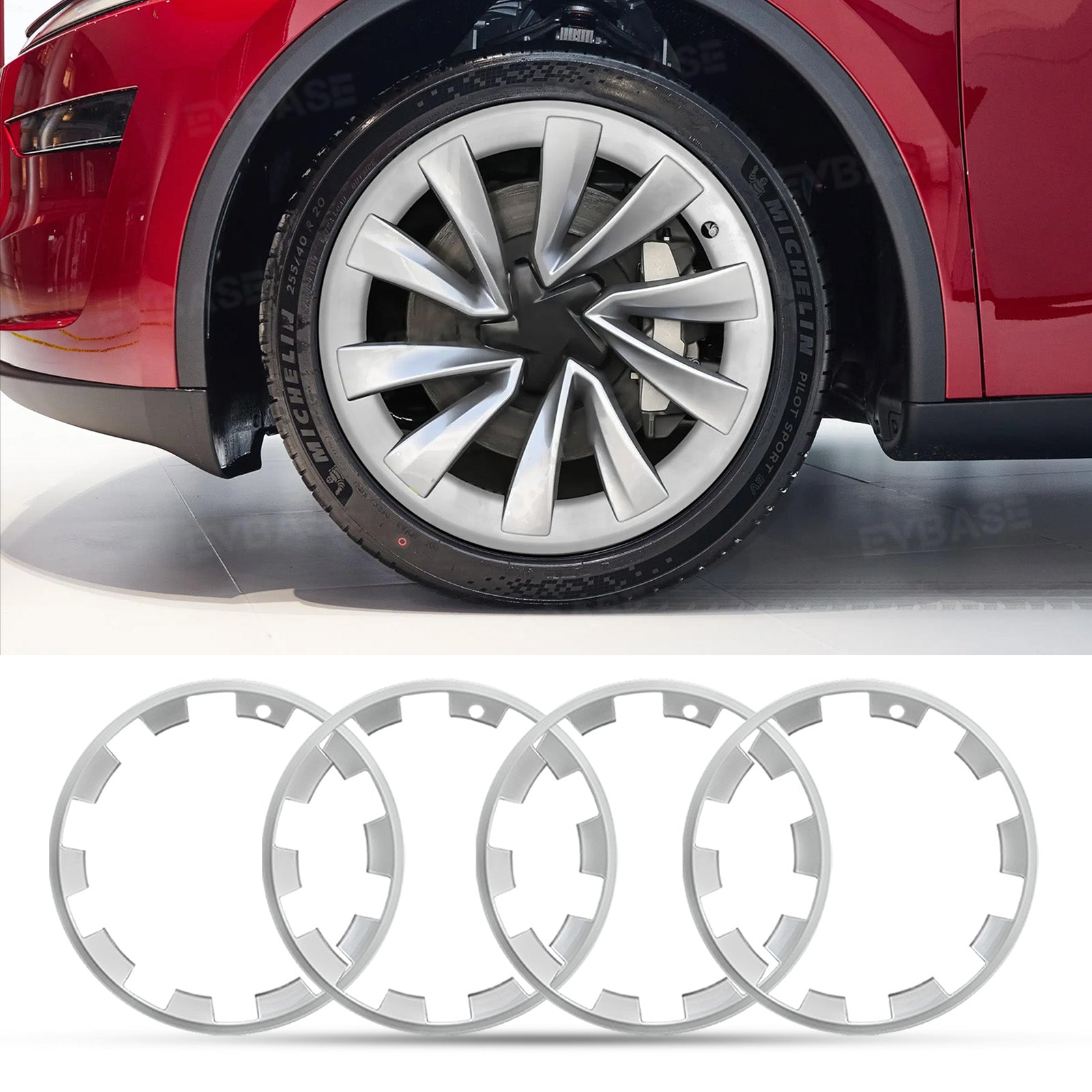 Rim Protector for Tesla Model Y Juniper 20'' Helix 2.0 Wheels All-in-one Rimcase Exterior Protective Trims