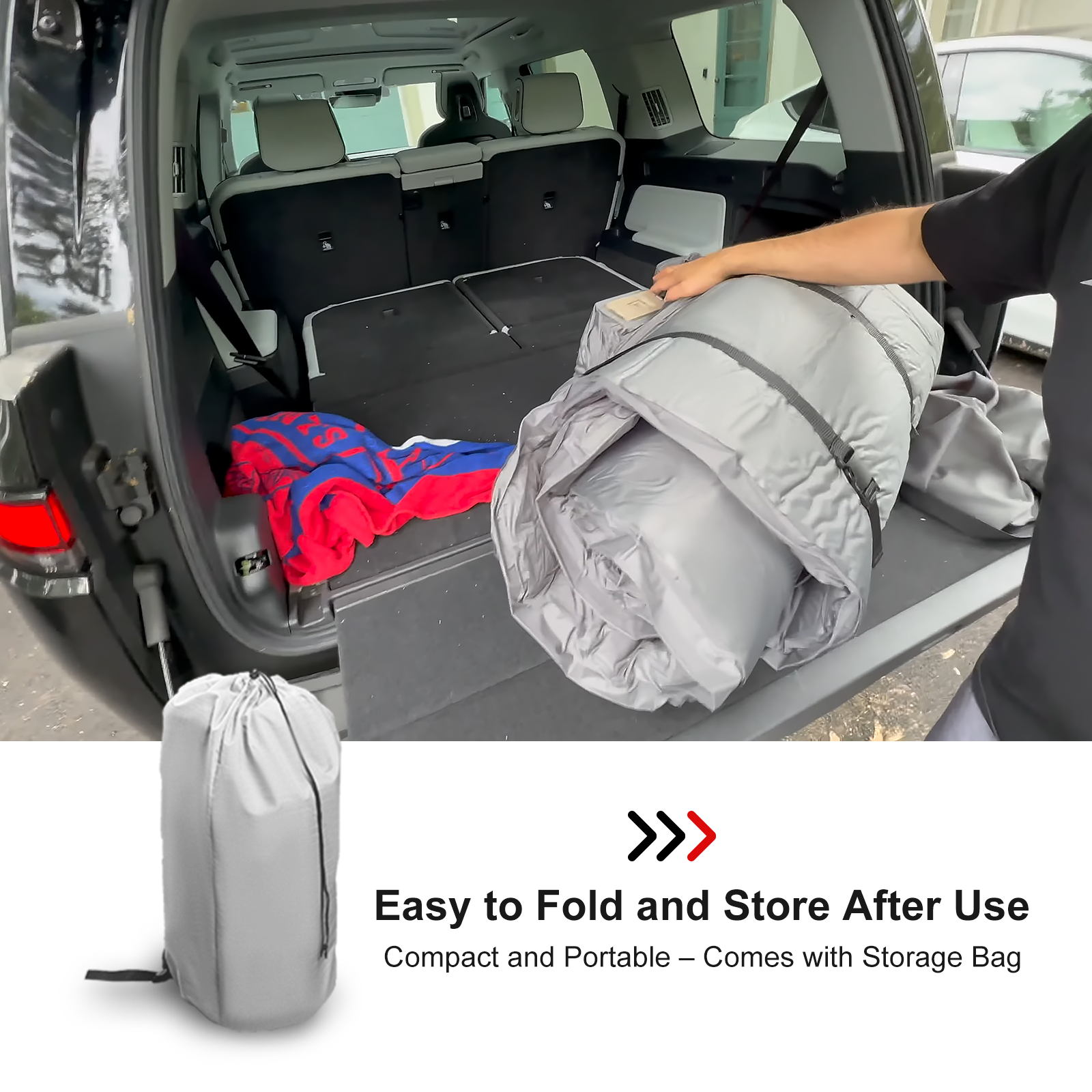 Camping Mattress for R1S Inflatable Air Bed Backseat Rear Trunk Travel Accessories Gear for Rivian