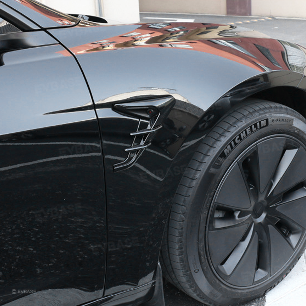 Side Camera Cover for Model Y/ Y Juniper/ 3 Highland Thunder Style Turn Signal Camera ABS Protective Trim Cover 2.0