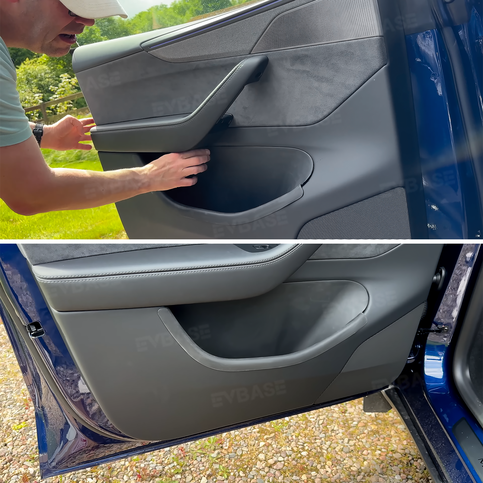 Model Y Juniper Trunk Side Storage Box & Side Door Organizer Tray & Rear Seat Trash Can