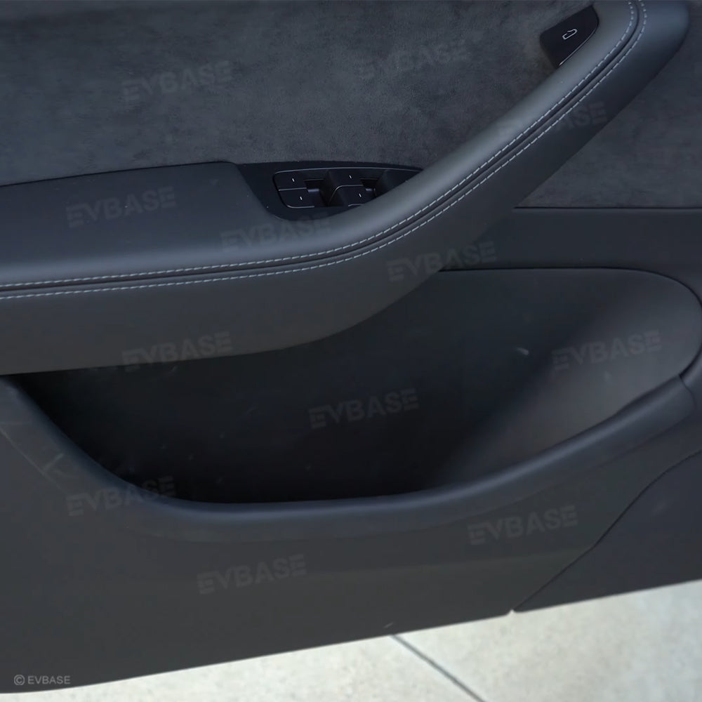 Model Y Juniper Trunk Side Storage Box & Side Door Organizer Tray & Rear Seat Trash Can