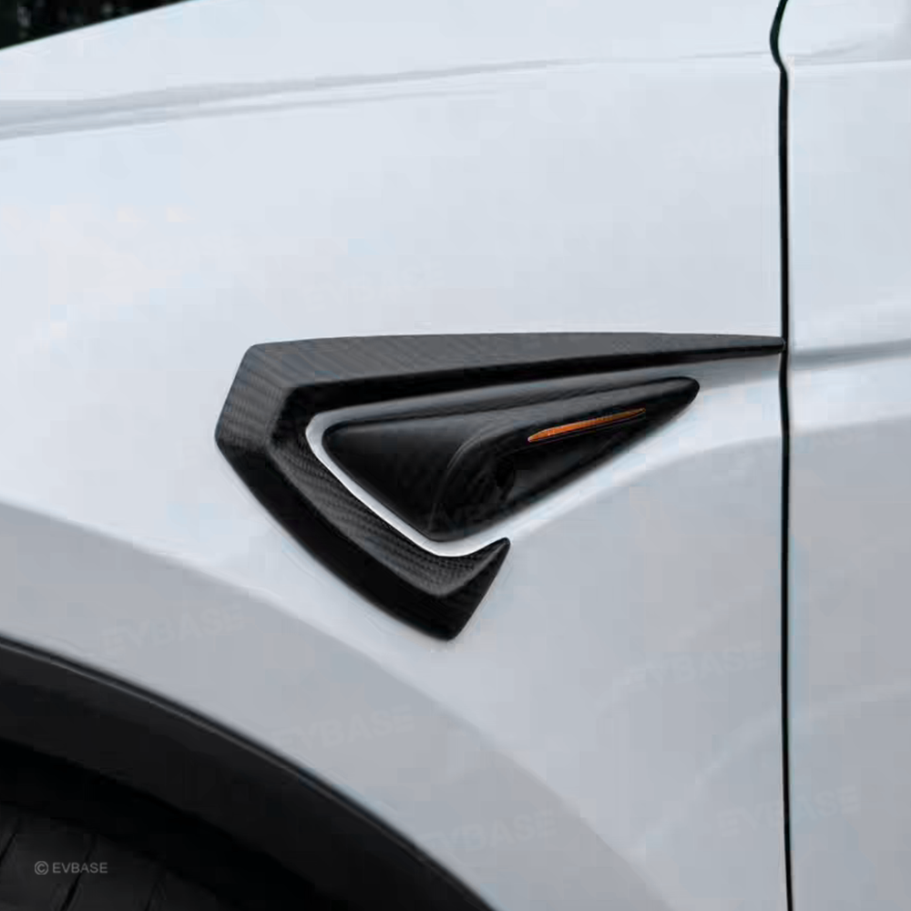 Side Fender Camera Vent Trim ABS Sporty Style Turn Signal Cover for Tesla Model Y/ Y Juniper & Model 3/ 3 Highland