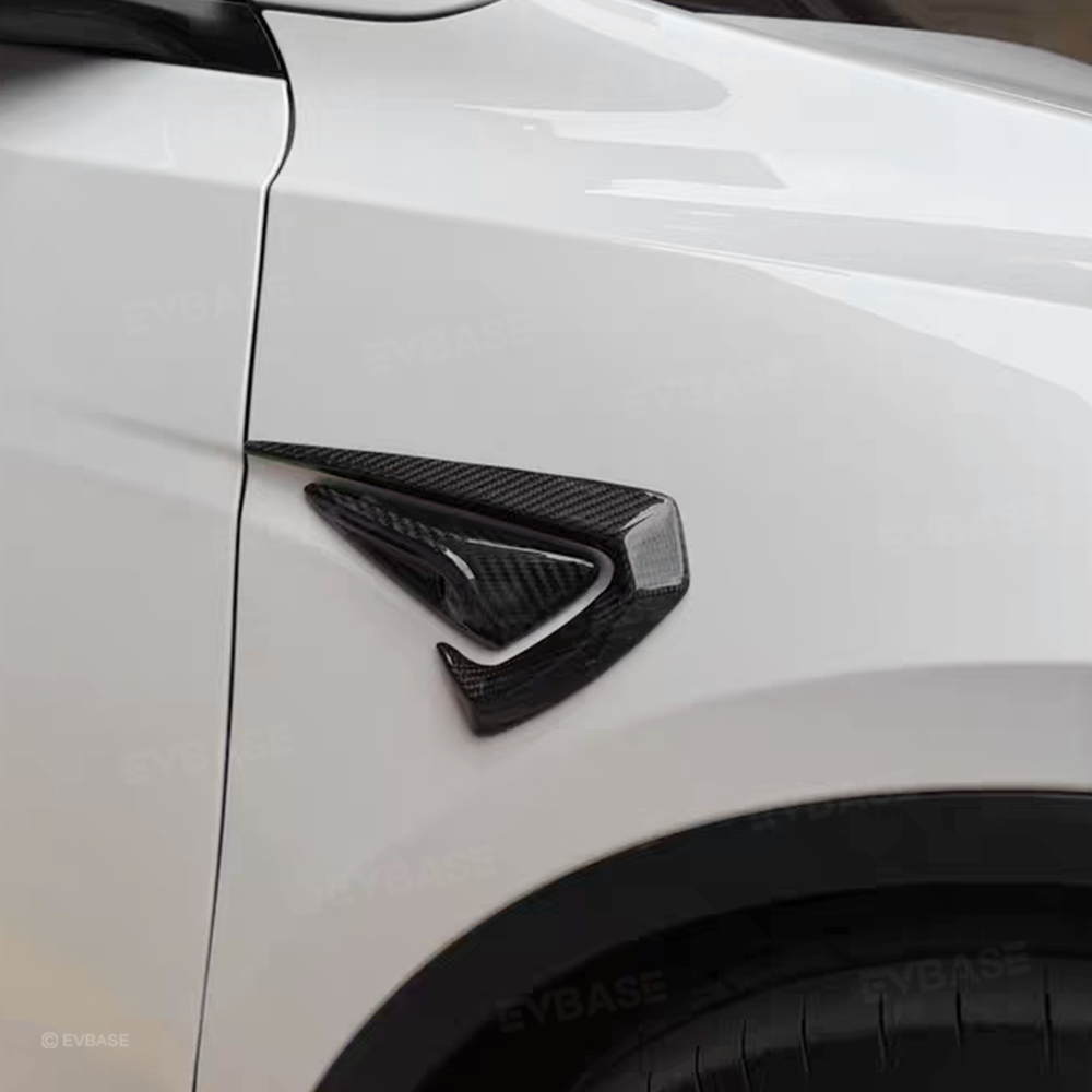 Side Fender Camera Vent Trim ABS Sporty Style Turn Signal Cover for Tesla Model Y/ Y Juniper & Model 3/ 3 Highland