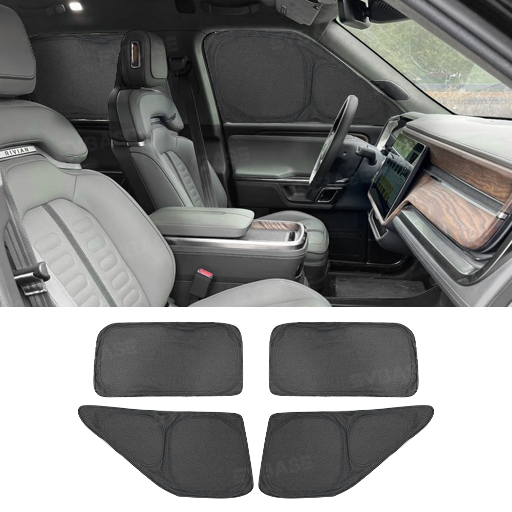 Side Window Sunshade for Rivian R1S Reflective Foldable Sun Visor Protector Blocks UV Rays