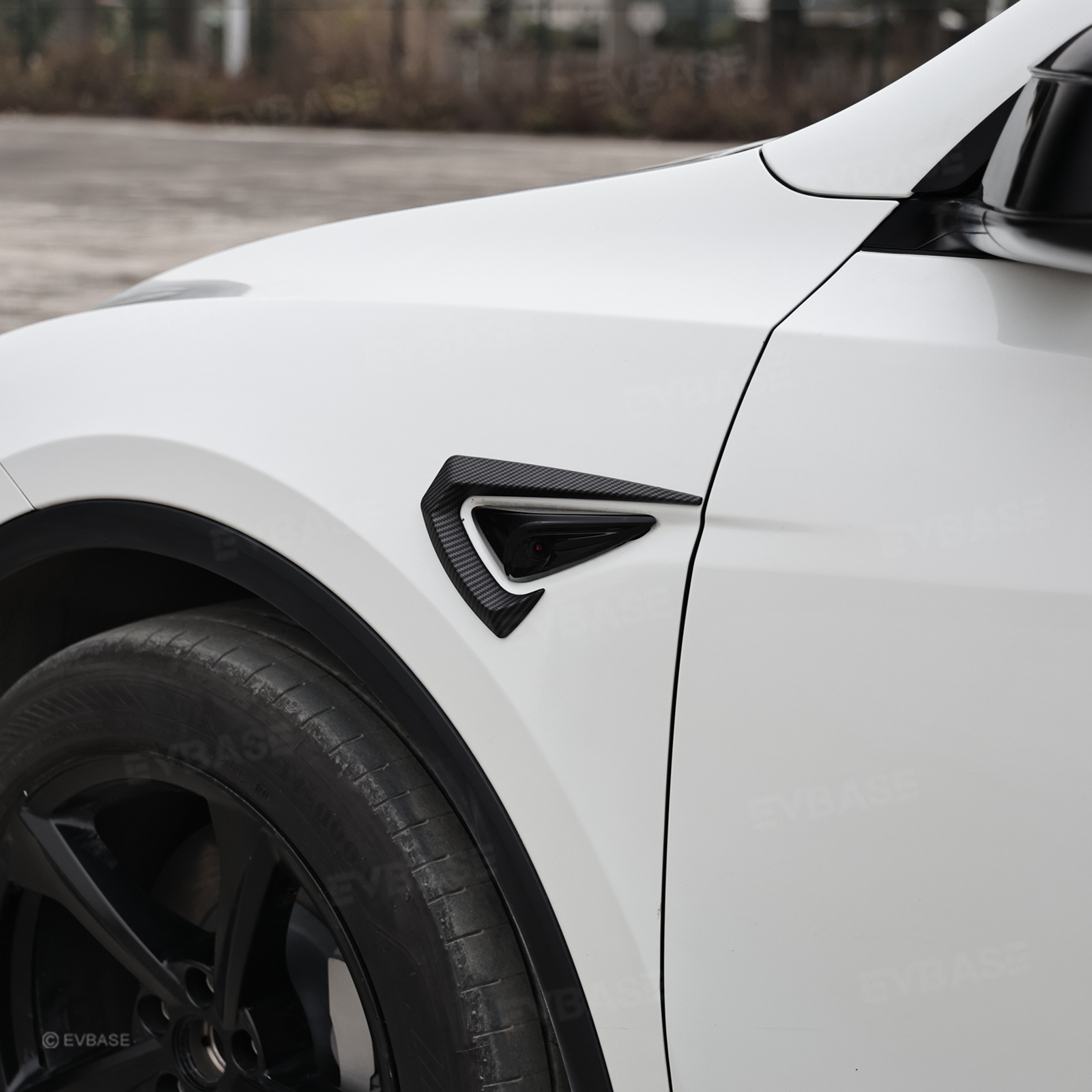 Side Fender Camera Vent Trim ABS Sporty Style Turn Signal Cover for Tesla Model Y/ Y Juniper & Model 3/ 3 Highland