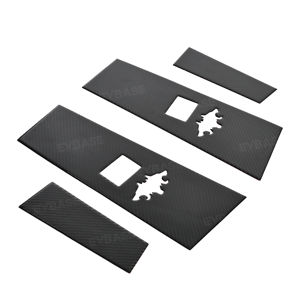 Cybertruck B & C Pillar Trim Covers Carbon Fiber Protective Overlay with Cyberbeast Cerberus Key Card Cutout