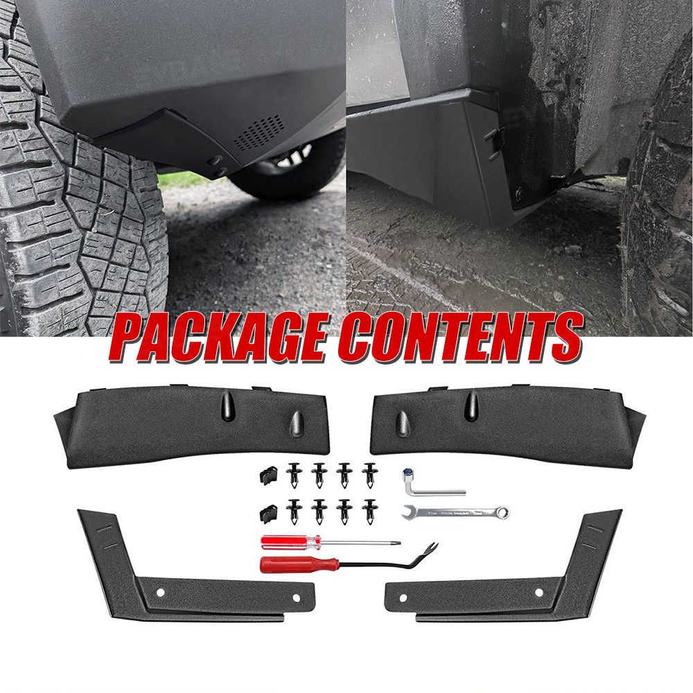 Cybertruck Wheel Fairing Delete Covers Off-Road Protection Mud Flaps No Drilling Splash Guards