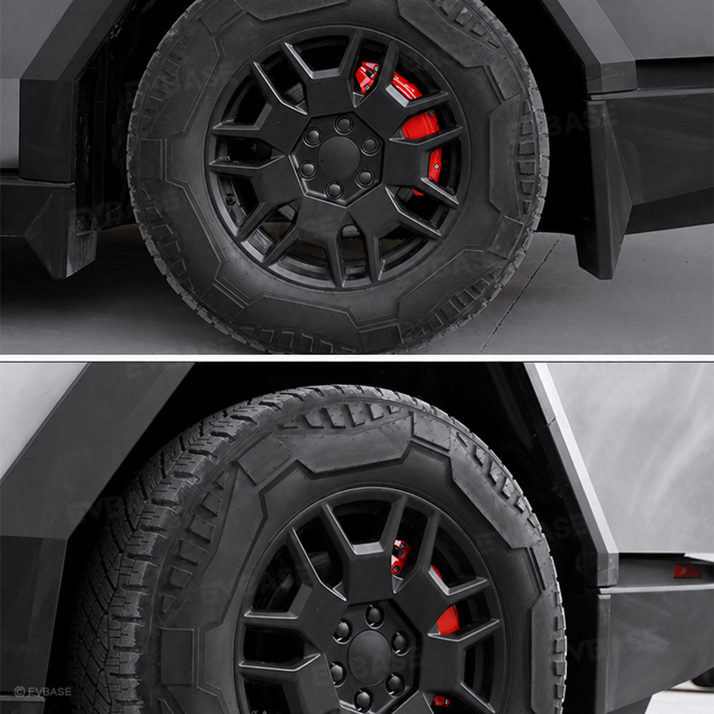 Cybertruck Wheel Center Caps & Lug Nut Covers Set