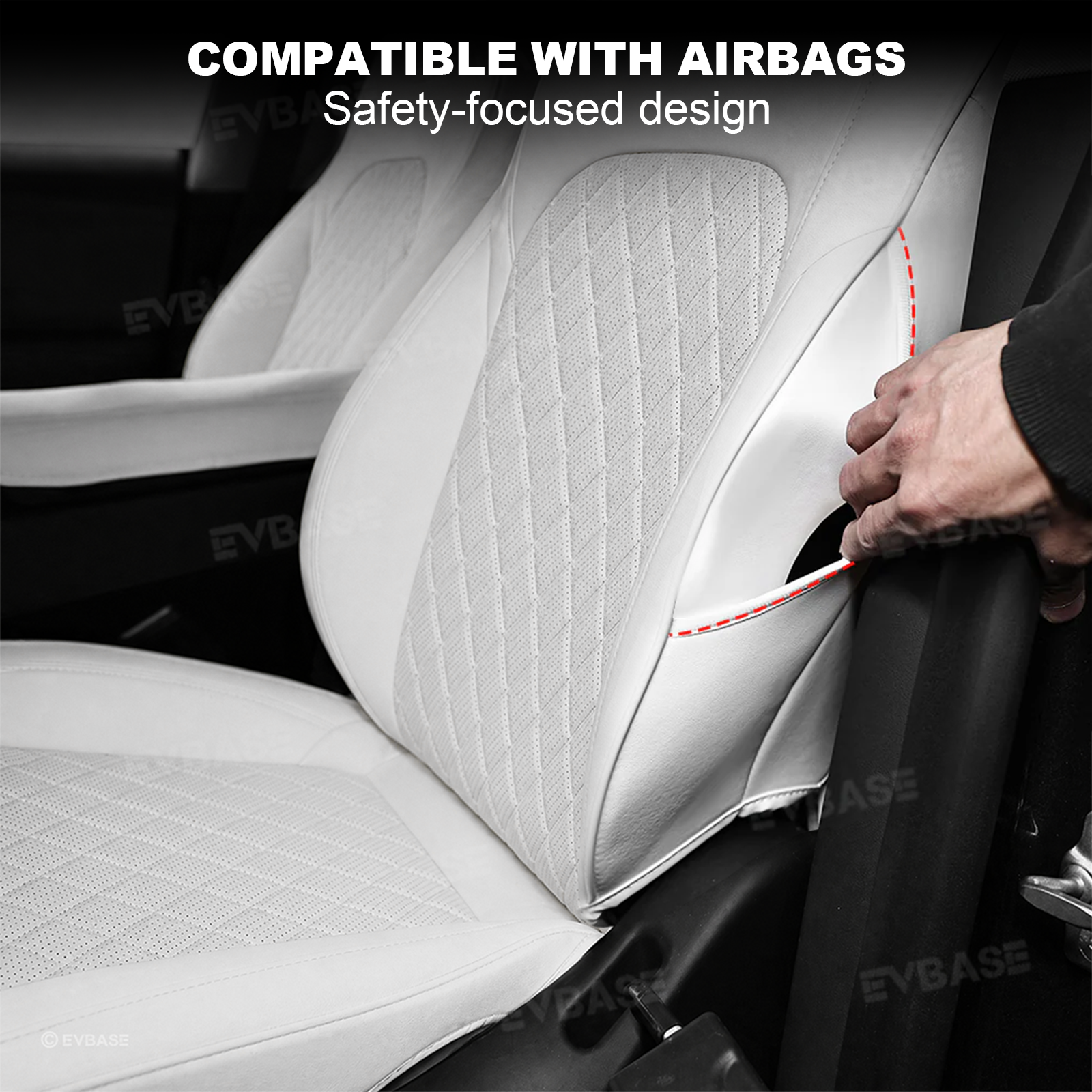 Model Y Juniper Standard Seat Covers Waterproof Breathable NAPPA Leather Seat Protector with Diamond Quilted Design