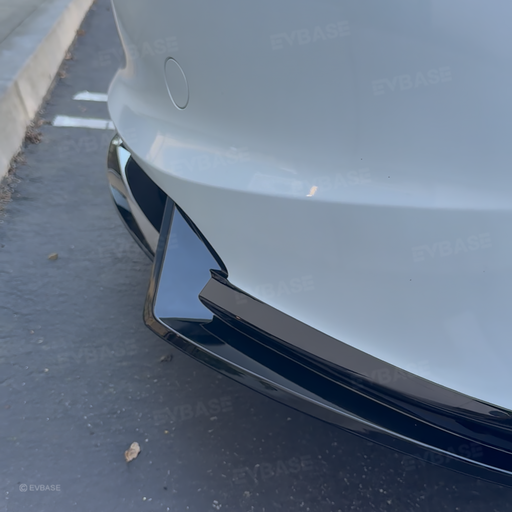 EVBASE Tesla Model Y Front Bumper Lip Fascia Front Lip Spoiler ABS Sport Body Kit Front Apron Model 3