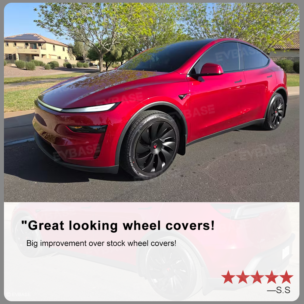 Model Y Juniper 19 inch Wheel Covers Überturbine Style Matte Hubcaps for Tesla Crossflow Wheels
